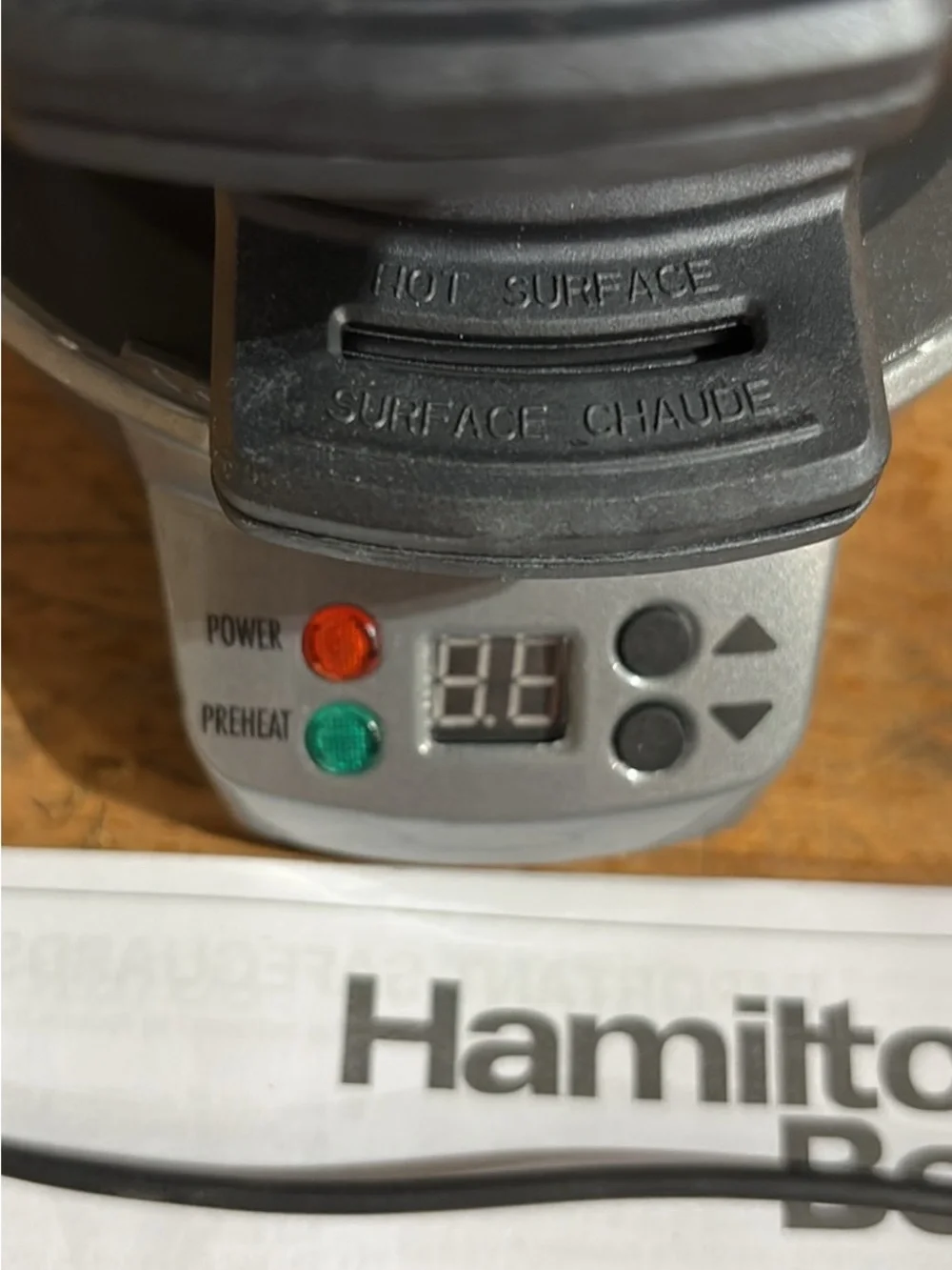 Hamilton Beach Silver and Black Breakfast Sandwich Maker
